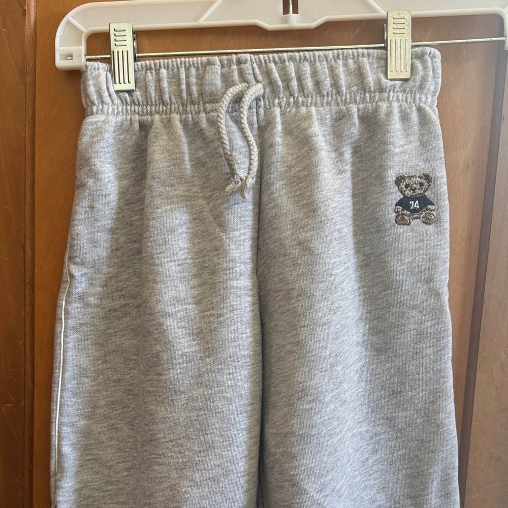 Zara Gray Kids Joggers with Bear Patch